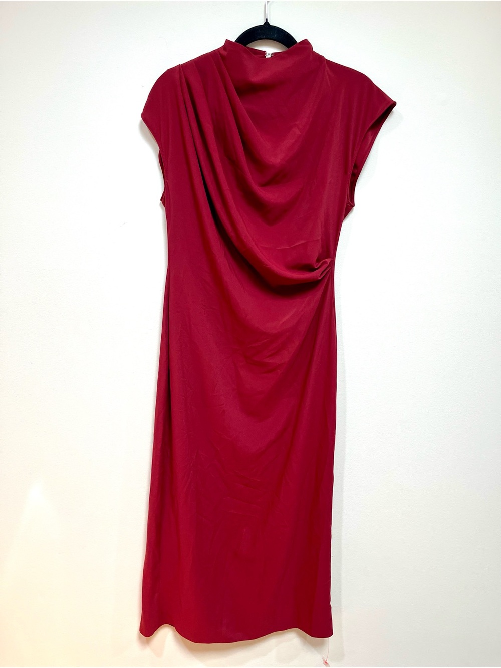 ASOS dark red cowl neck midi dress size 6 NWT - Picture 2 of 6
